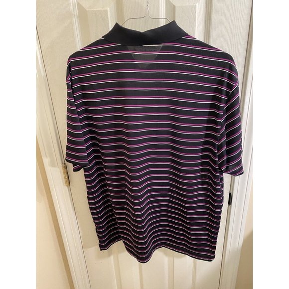 Nike Golf Dri-Fit Men's Purple Striped Polo Golf Shirt Size xl - Picture 3 of 7